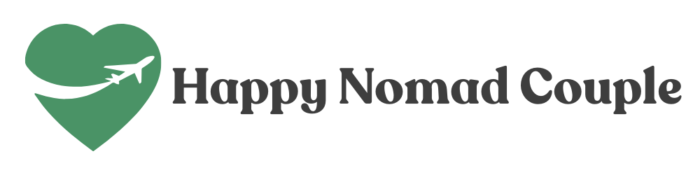 Happy Nomad Couple Logo